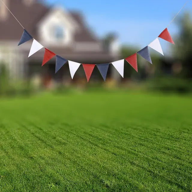 Fourth of July Burlap Banner - Patriotic Indoor/Outdoor House Decorations for The Aesthetic Room