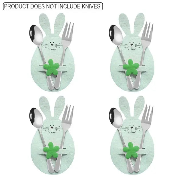 4Pcs Easter Knife Fork Holder