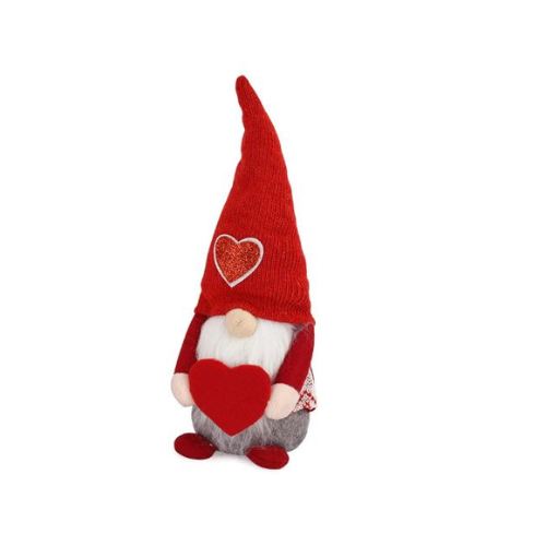 Valentine's Day Nordic Gnome With Heart Hat