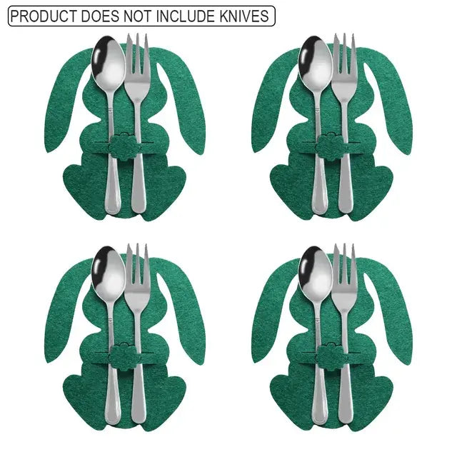 4Pcs Easter Knife Fork Holder