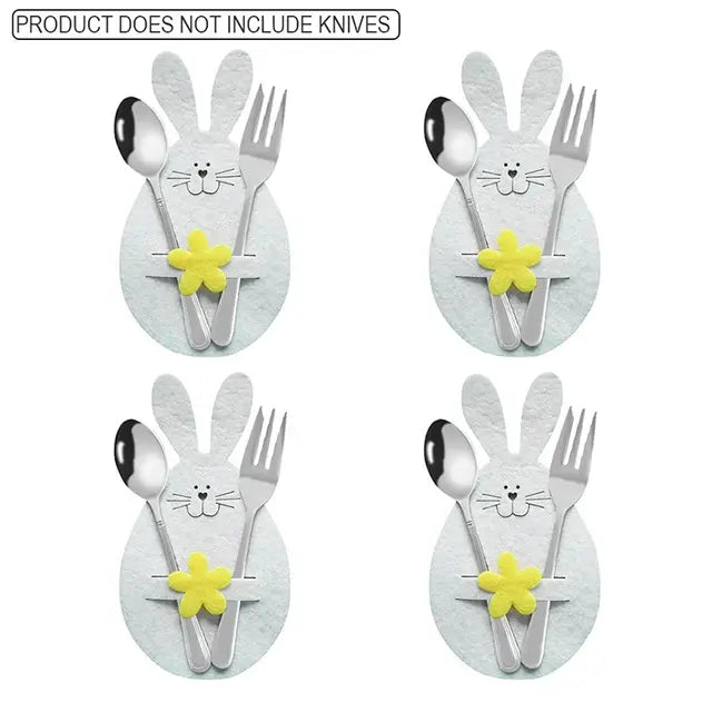 4Pcs Easter Knife Fork Holder