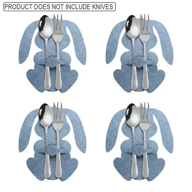 4Pcs Easter Knife Fork Holder