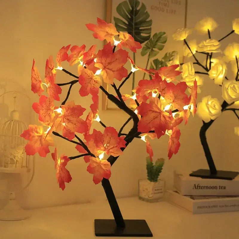 24 LED Maple Leaf Night Light: USB-Powered Thanksgiving Decoration Gift