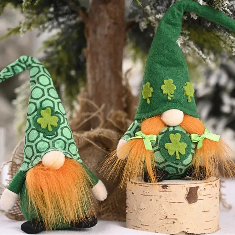 St. Patrick's Day Plush Gnome Faceless Doll Decoration