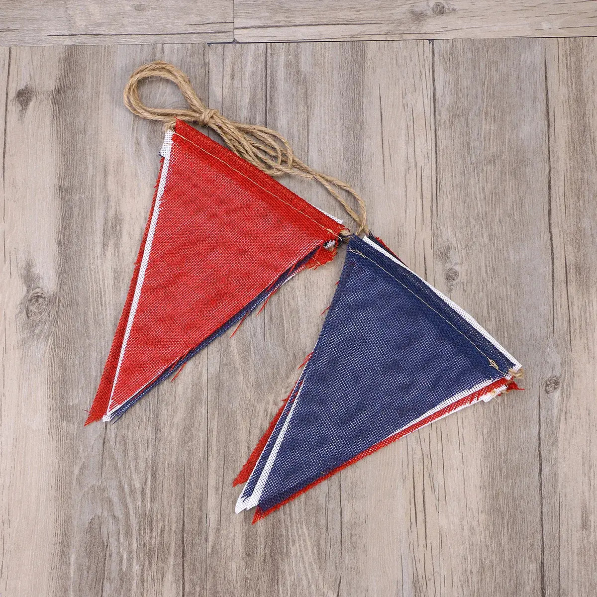 Fourth of July Burlap Banner - Patriotic Indoor/Outdoor House Decorations for The Aesthetic Room