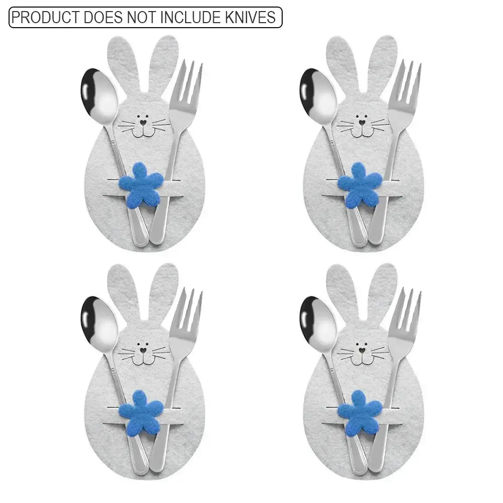 4Pcs Easter Knife Fork Holder