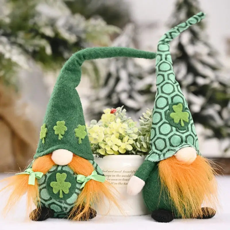 St. Patrick's Day Plush Gnome Faceless Doll Decoration