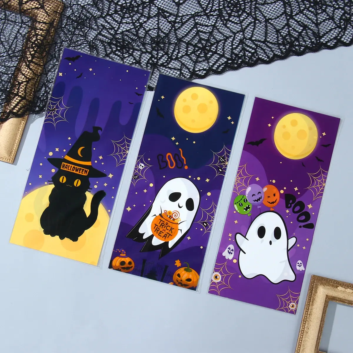 2023 Halloween Candy Bags: Home Decoration and Party Supplies for Halloween, Perfect for Packaging Cookies, Desserts, and Baked Treats