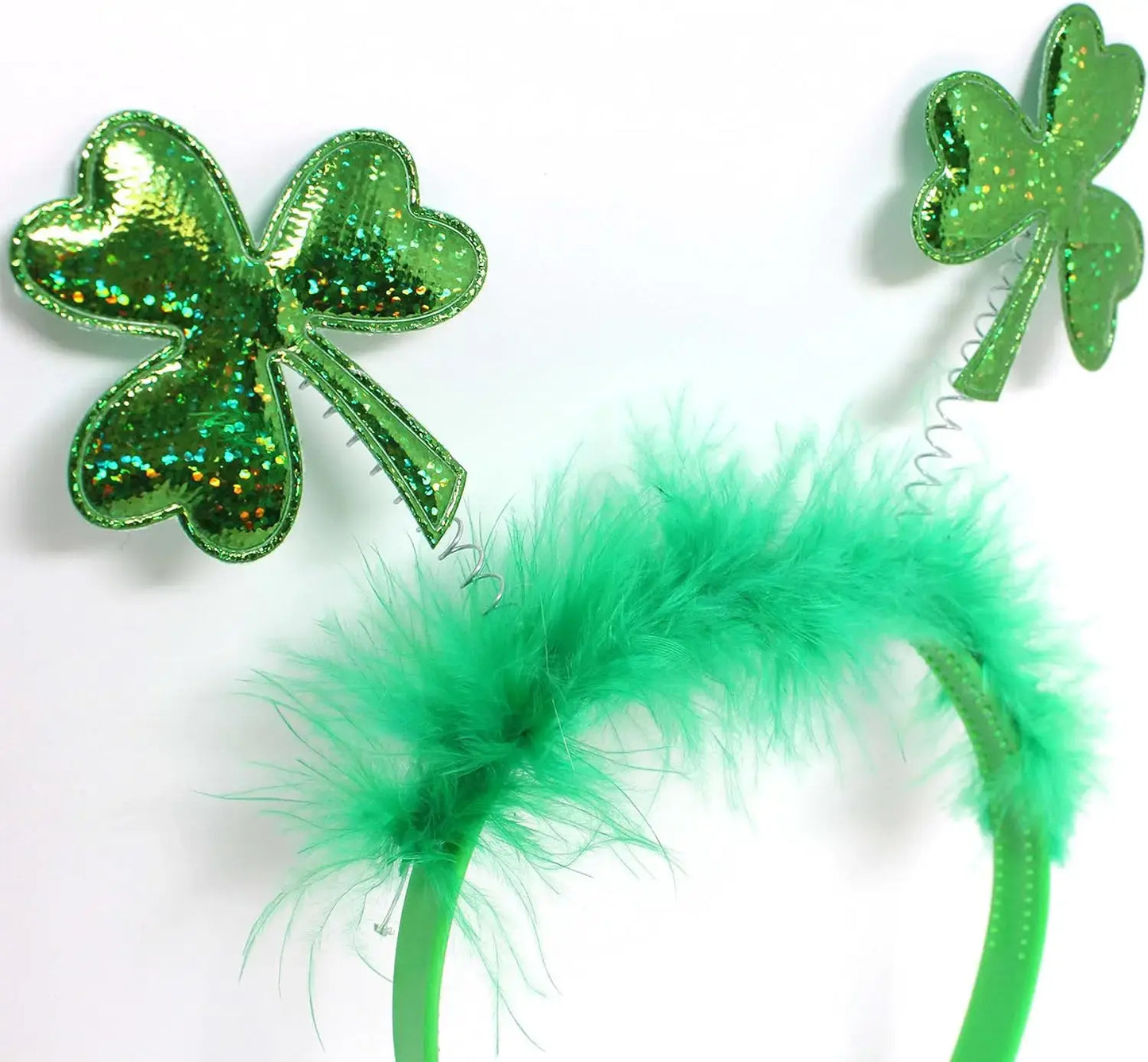 2pcs St. Patrick's Day Green Shamrock Clover Headbands